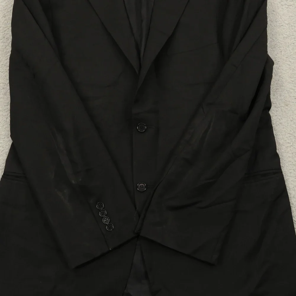Canali 1934 Blazer 44L Wool Black 2 Button Formal Jacket Italian Made Vented
